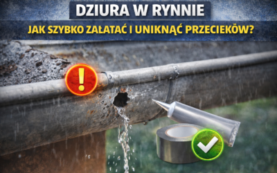 Dziura w rynnie – jak szybko załatać i uniknąć przecieków?
