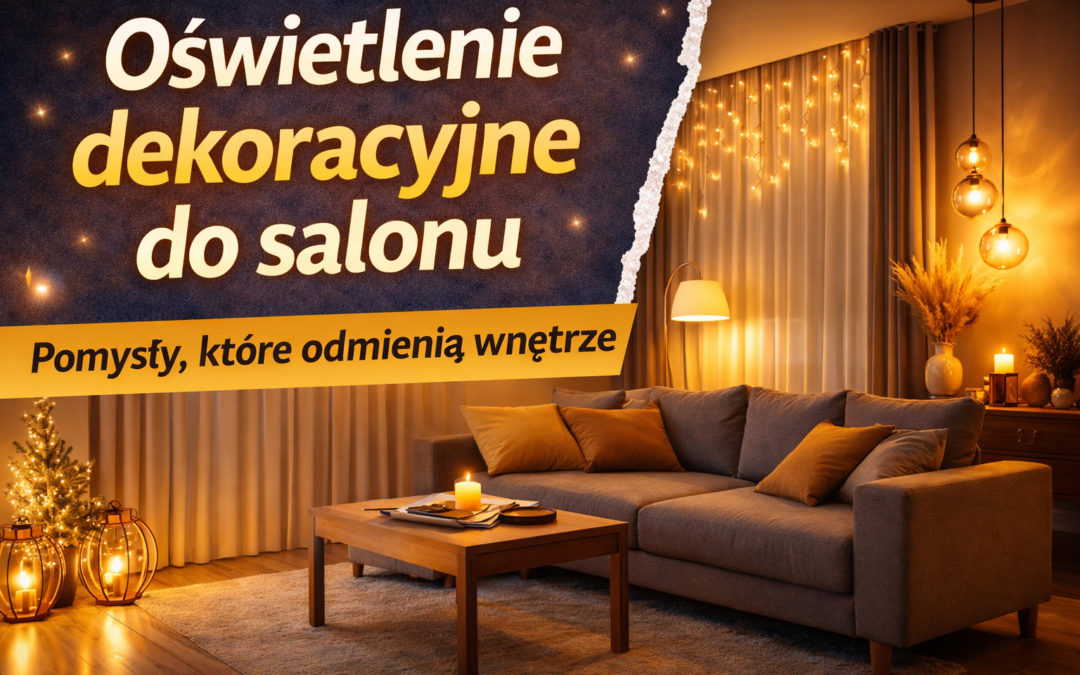 Oświetlenie dekoracyjne do salonu – pomysły, które odmienią wnętrze