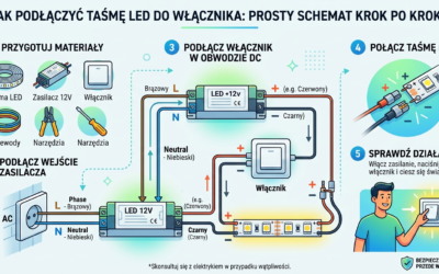 Jak podłączyć taśmę LED do włącznika – prosty schemat krok po kroku